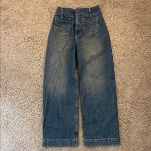 Pilcro Blue straight cropped jeans